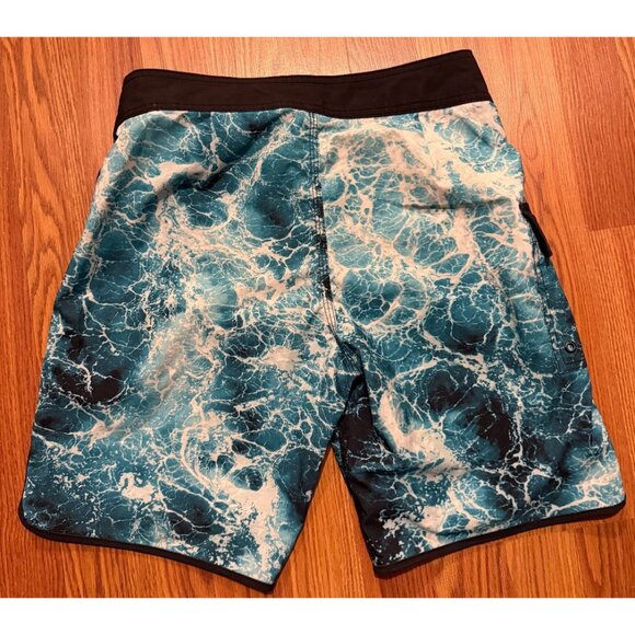 RVCA Board Shorts Mens 28 9" Ocean AOP Beach Swim Trunks - Picture 2 of 6